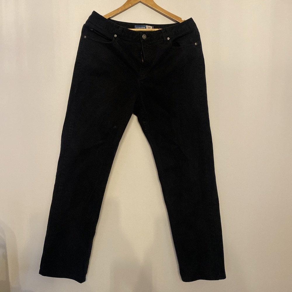 Liz Claiborne Jeans Women's 14L Black Straight Leg Have To have Classic Fit
